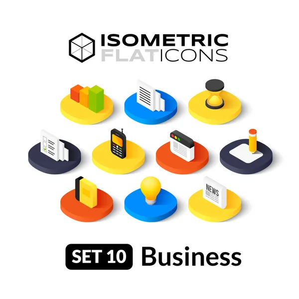 İzometrik düz Icons set