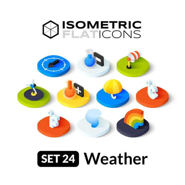 Izometrikus sík ikonok beállítása — Stock Vector