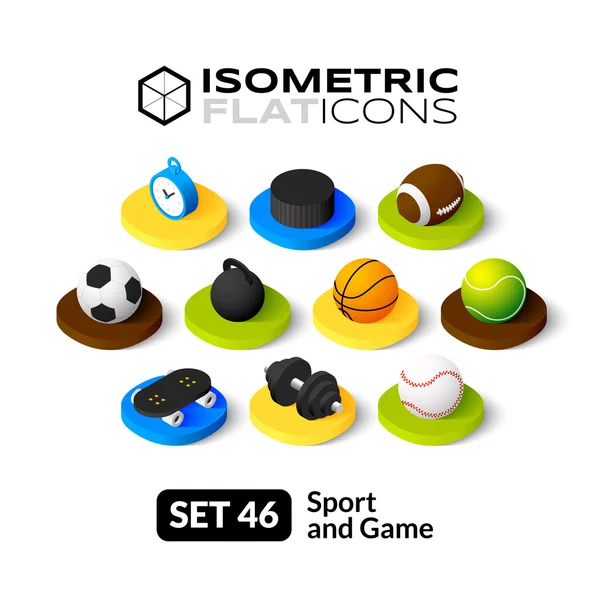 İzometrik düz Icons set