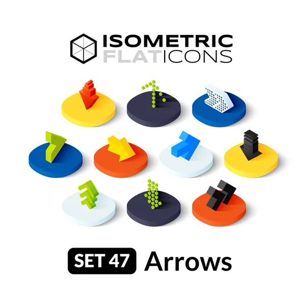 Isometrisch platte icons set — Stockvector