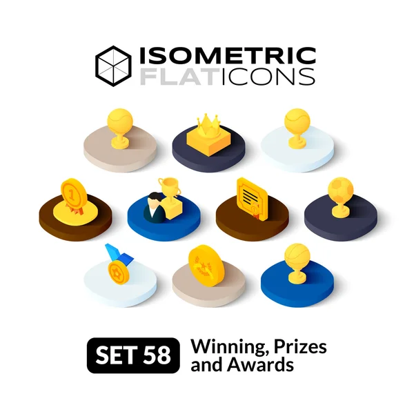 İzometrik düz Icons set