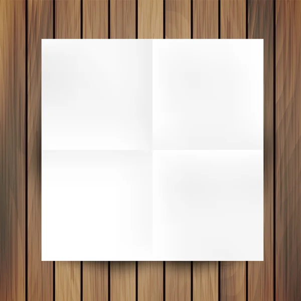 White folded paper mockup — Stock Vector