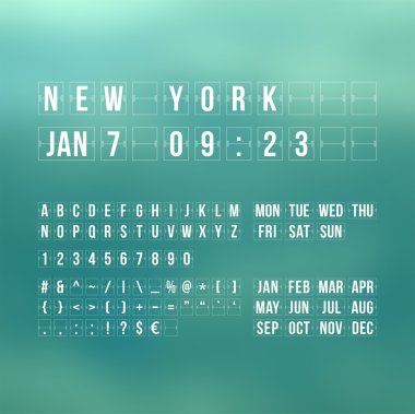 Outline countdown timer and date