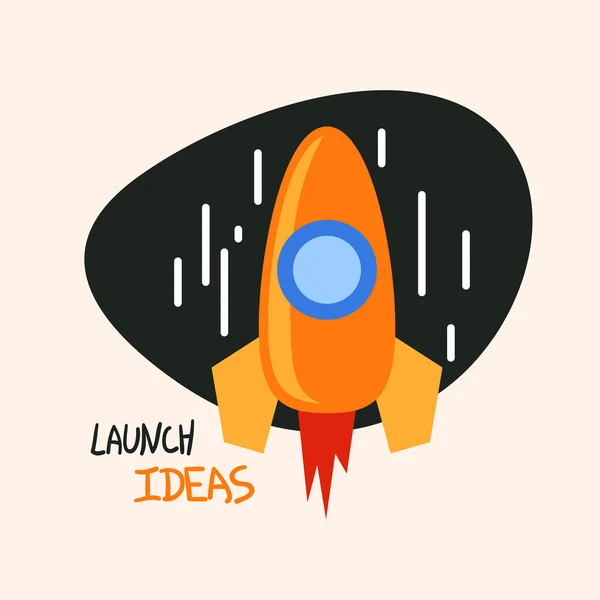 Start raket logo — Stockvector