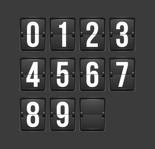 Witte kleur mechanische scorebord — Stockvector