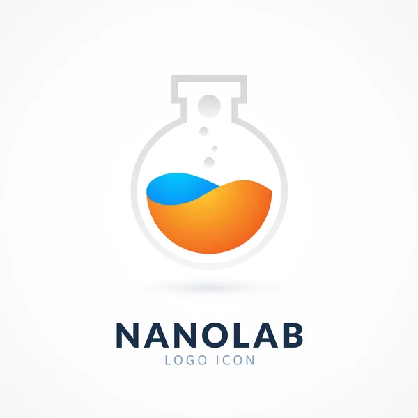 ナノ研究室のロゴのテンプレート ロイヤリティフリーのストックイラスト