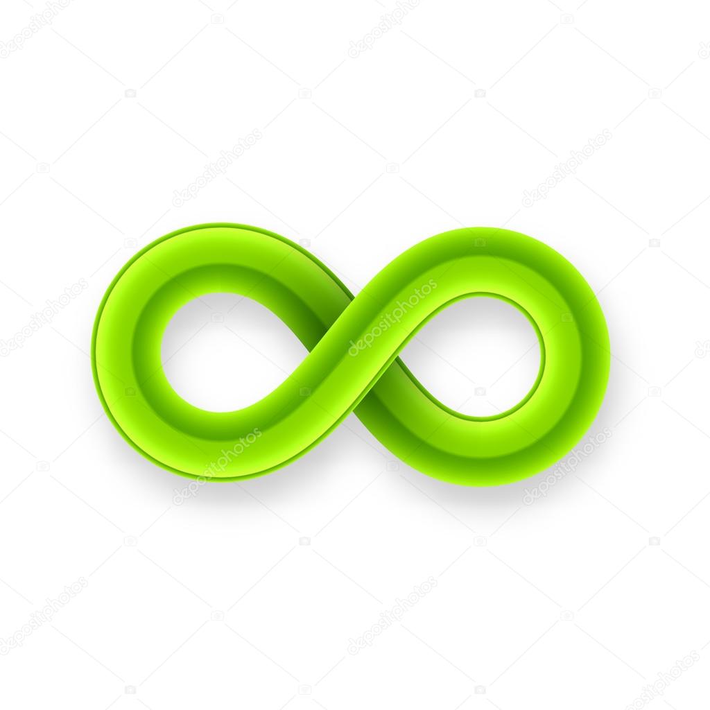 Green infinity symbol icon