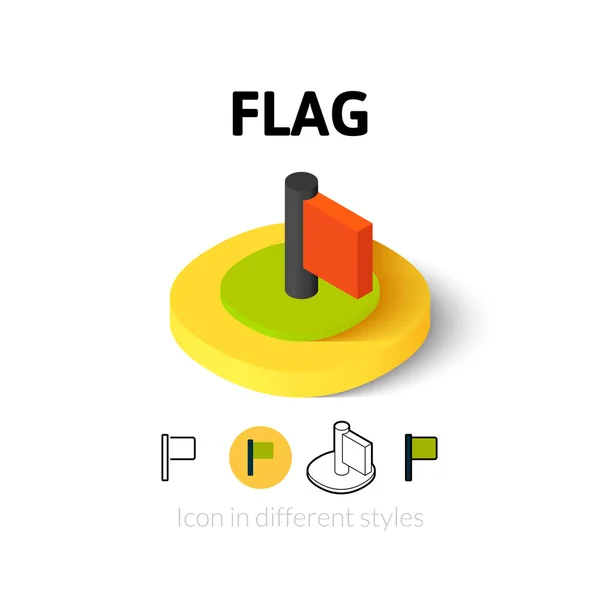 Flag icon in different style — Stock Vector