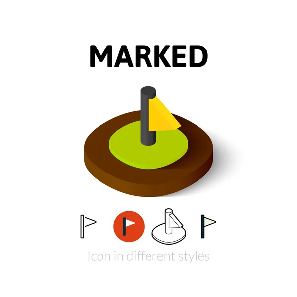 Marked icon in different style — Stock Vector