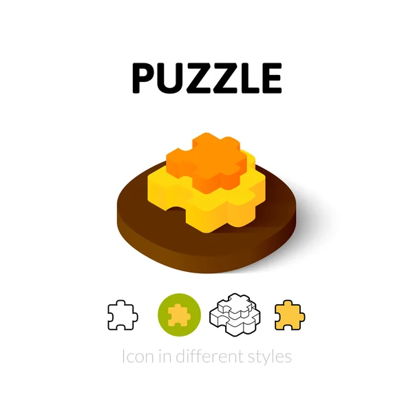 Icône Puzzle dans un style différent Illustrations De Stock Libres De Droits