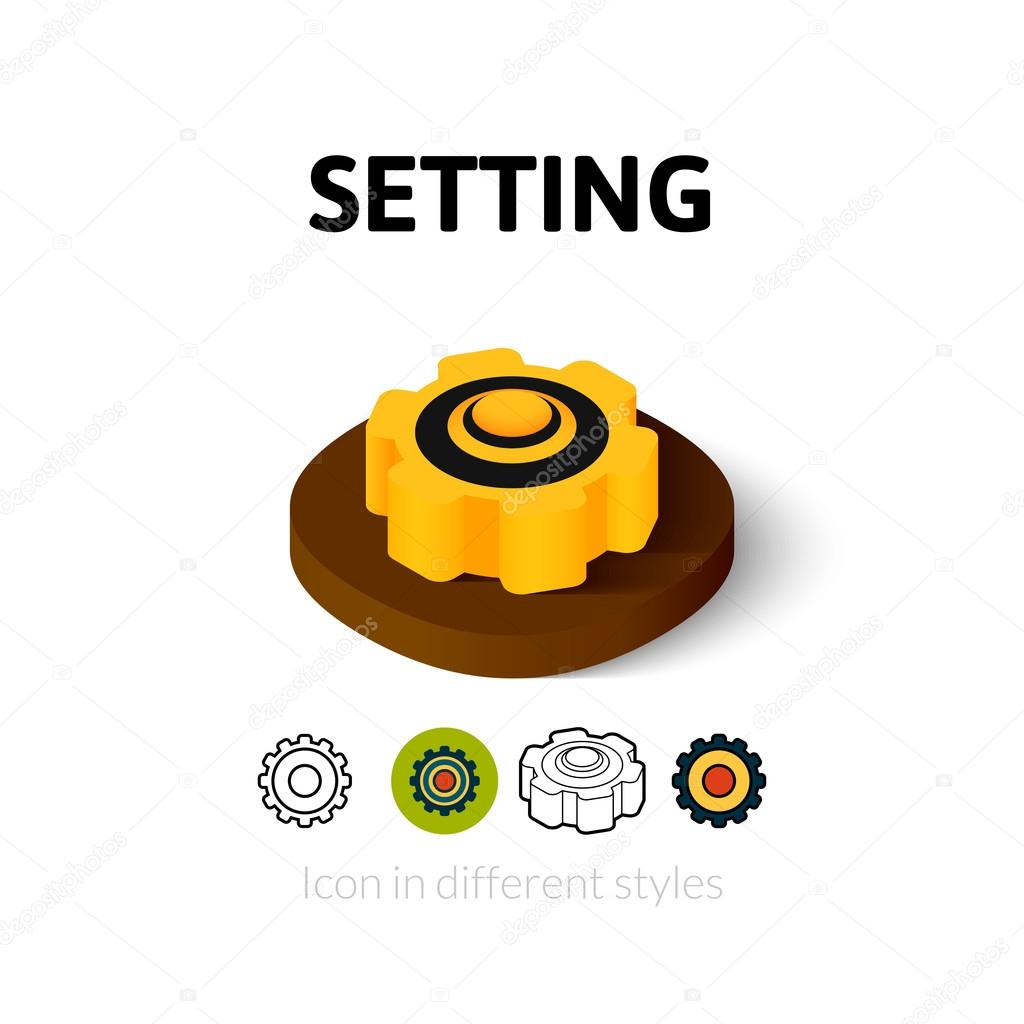 Setting icon in different style