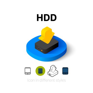 Farklı tarzda HDD simgesi