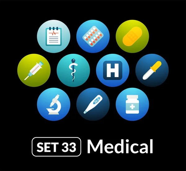 Colección médica iconos conjunto — Vector de stock