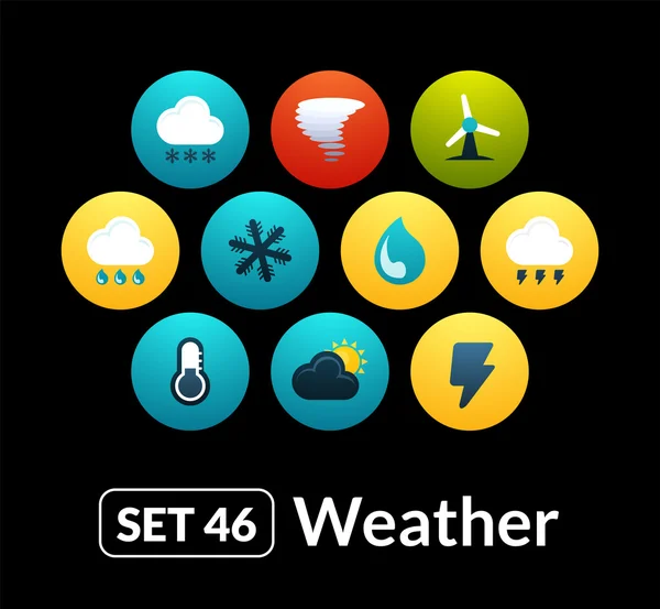 Weather collection icons  set — Stock Vector