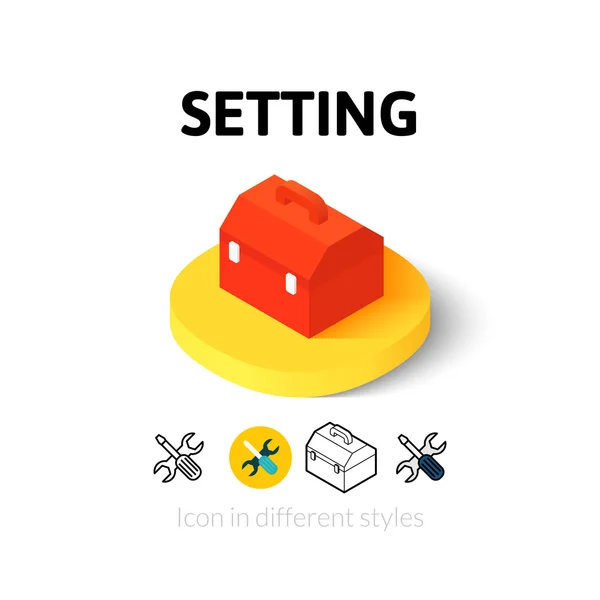 Inställningen ikonen i annorlunda stil — Stock vektor