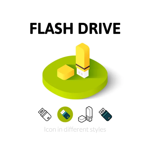 Flash sürücü simgesi farklı tarzı — Stok Vektör