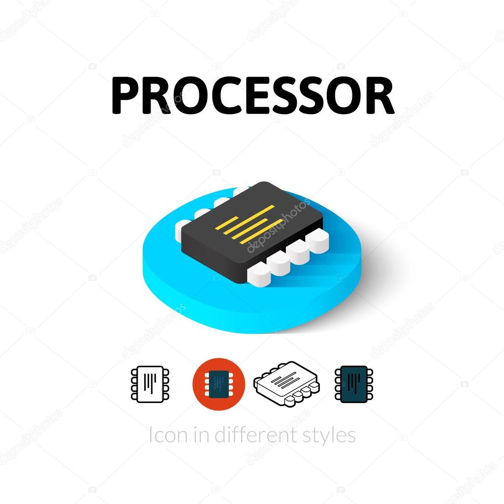 Processor icon in different style