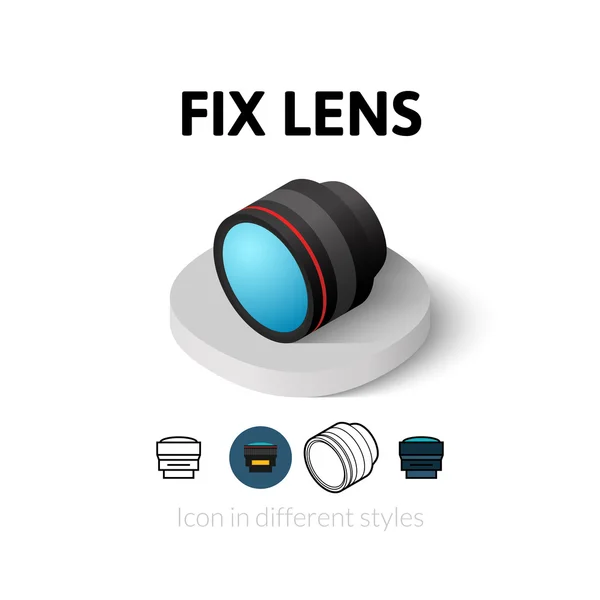 Fix lens pictogram in verschillende stijl — Stockvector