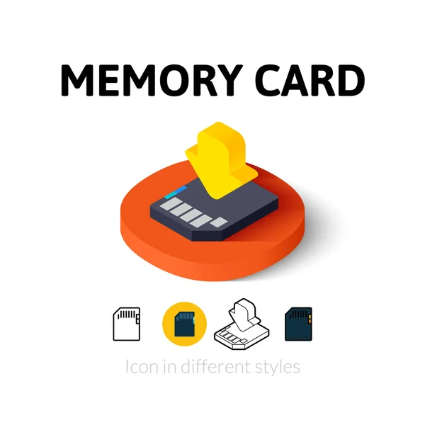 Symbol paměťové karty v jiném stylu — Stockový vektor