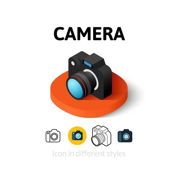 Camera icon in different style — Stock Vector