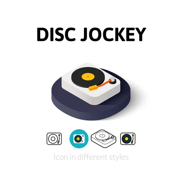 Discjockey-Ikone in anderem Stil — Stockvektor