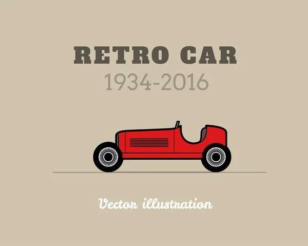 Retro sport racing car — Stock Vector