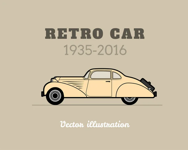 Retro car, vintage collection — Stock Vector