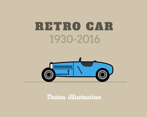 Retro sport racing car — Stock Vector