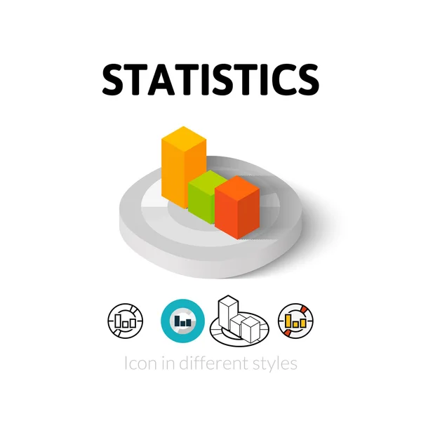 Statistik-Ikone in anderem Stil — Stockvektor