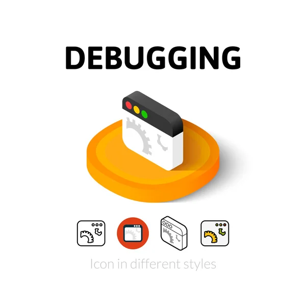 Debugging icon in different style — Stock Vector