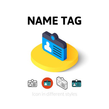 Ad etiketi simgesi farklı tarzı