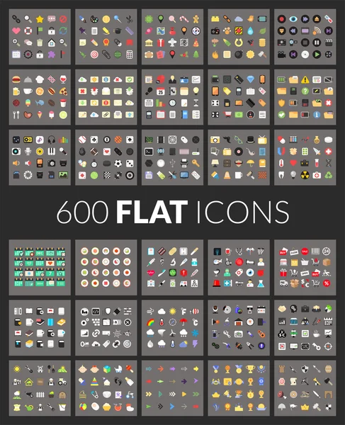 Conjunto de iconos grandes — Vector de stock