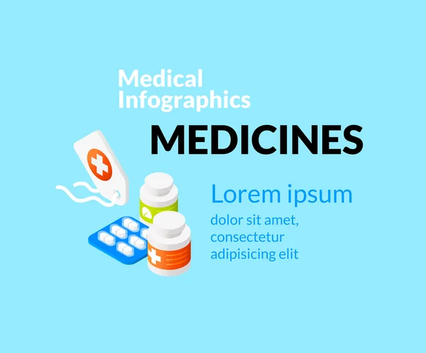 Conjunto de infografía médica sanitaria — Vector de stock