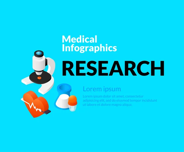 Ensemble d'infographie médicale de santé — Image vectorielle