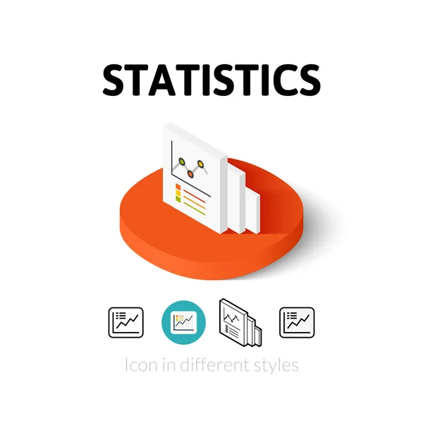 Farklı bir stil simgesinde istatistikleri — Stok Vektör