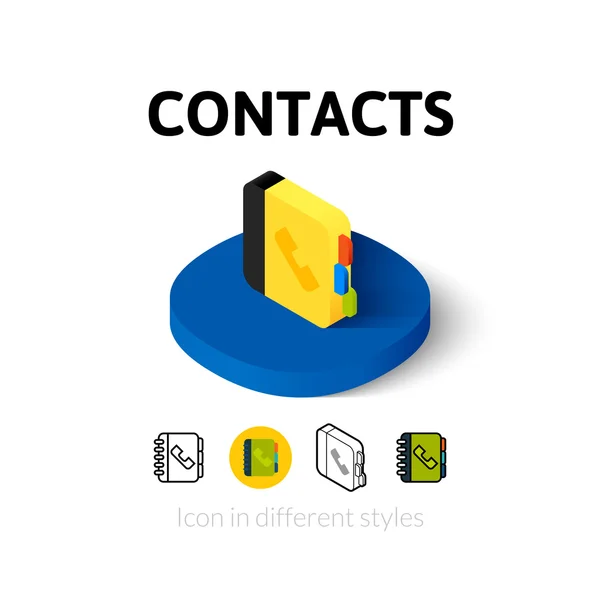 Ikona kontakty v jiném stylu — Stockový vektor