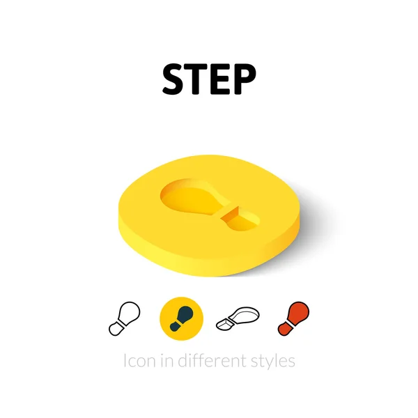 Step icon in different style — Stock Vector