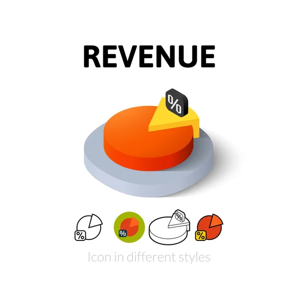 Ícone de receita em estilo diferente — Vetor de Stock