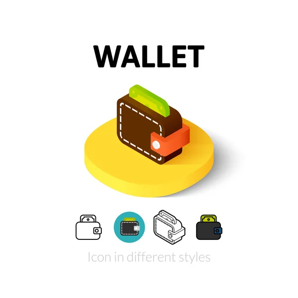 Εικονίδιο πορτοφόλι σε διαφορετικό ύφος — Διανυσματικό Αρχείο