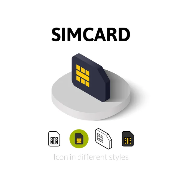 Icono de Simcard en estilo diferente — Archivo Imágenes Vectoriales