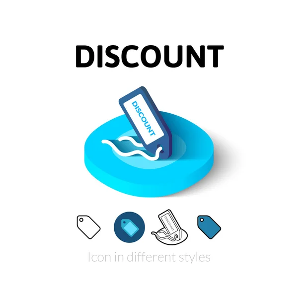 Discount icon in different style — Stock Vector