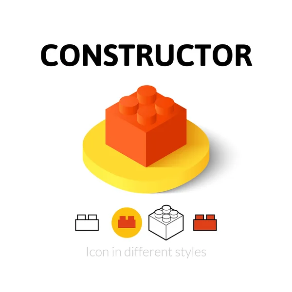 Ícone de construtor em estilo diferente —  Vetores de Stock