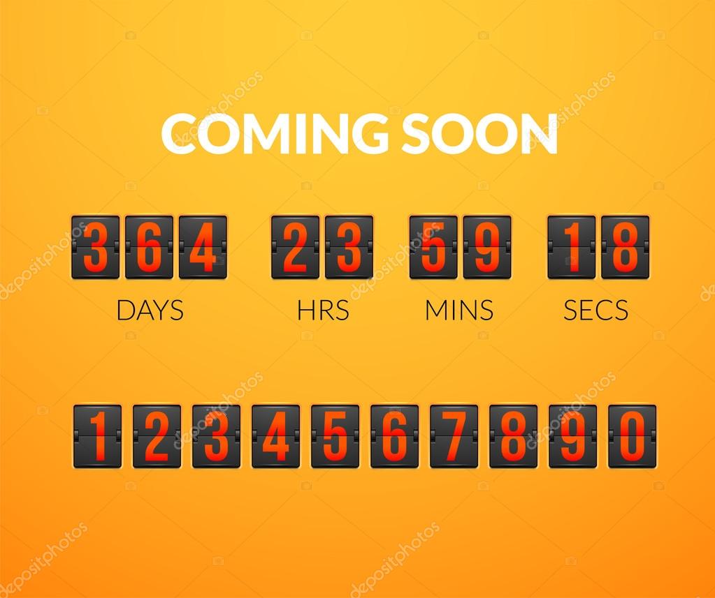 Flip countdown timer panel Stock Vector Image by ©sidmay #87042734