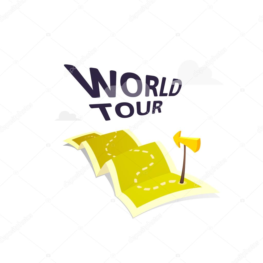 World tour concept logo