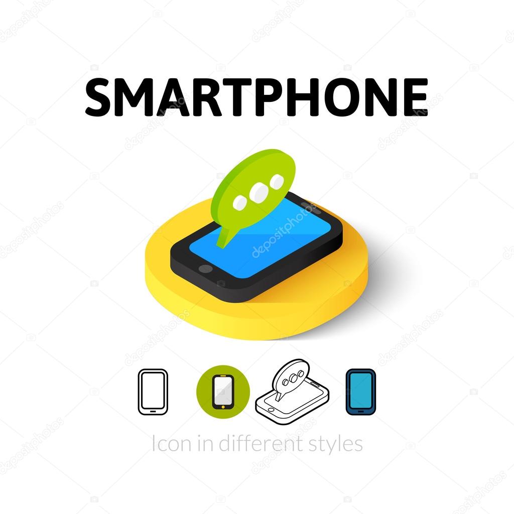 Smartphone icon in different style