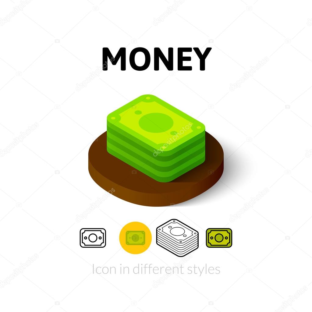 Money icon in different style