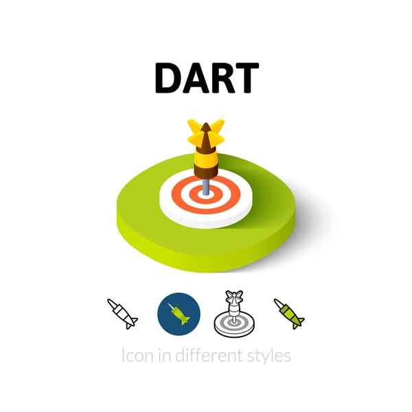 Dart icon in different style — Stock Vector