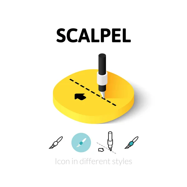 Scalpel icon in different style — Stock Vector