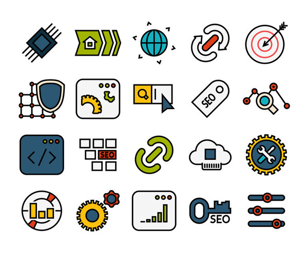 Контур иконки тонкий плоский дизайн
