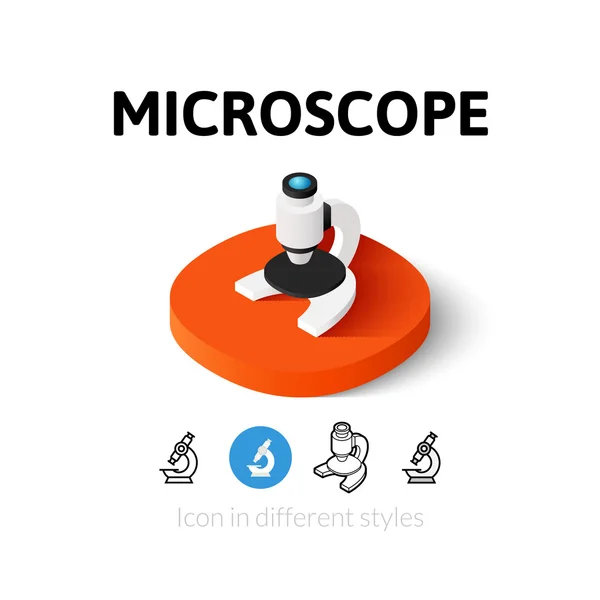 Microscope icon in different style — Stock Vector